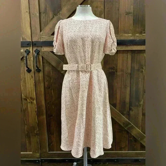 LAFAYETTE 148 New York Adriana Belted 100% Silk Midi Dress Size 6 - Picture 1 of 14